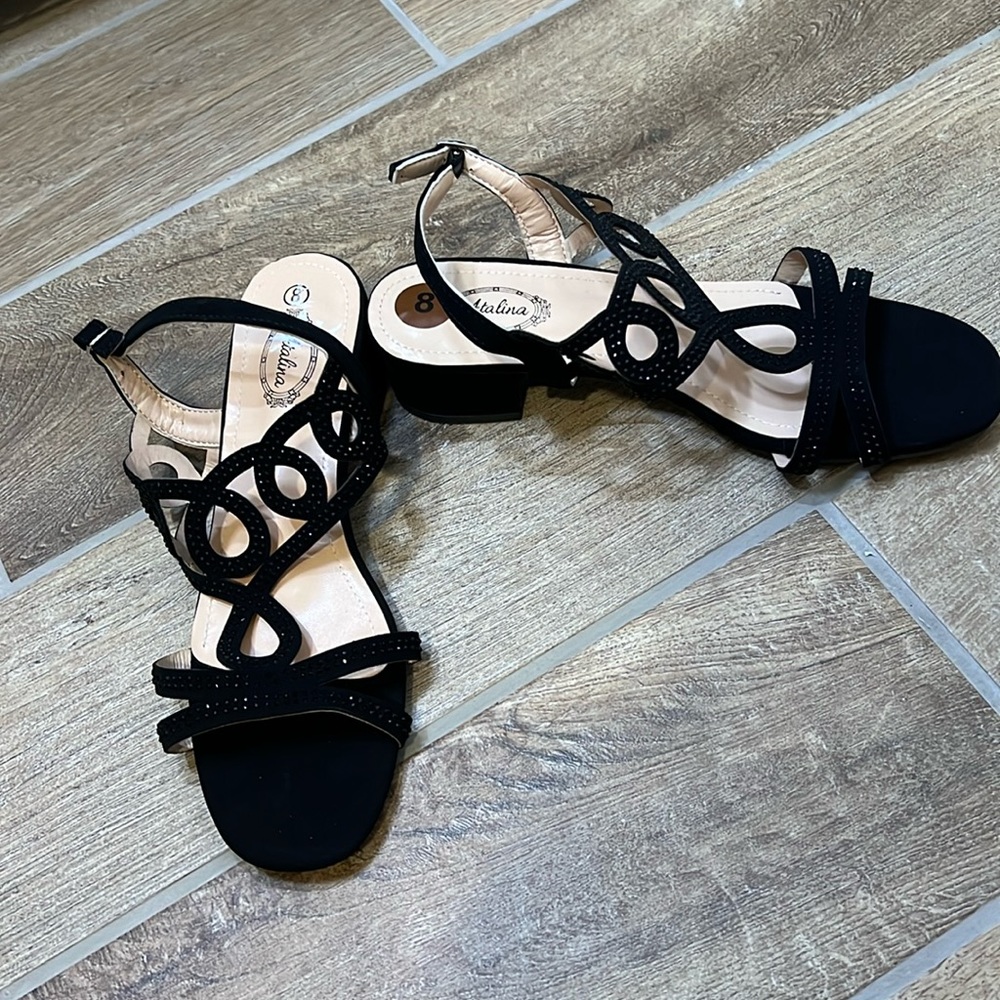 Catalina black sandals with rhinestones! Perfect for a night out. So comfy!